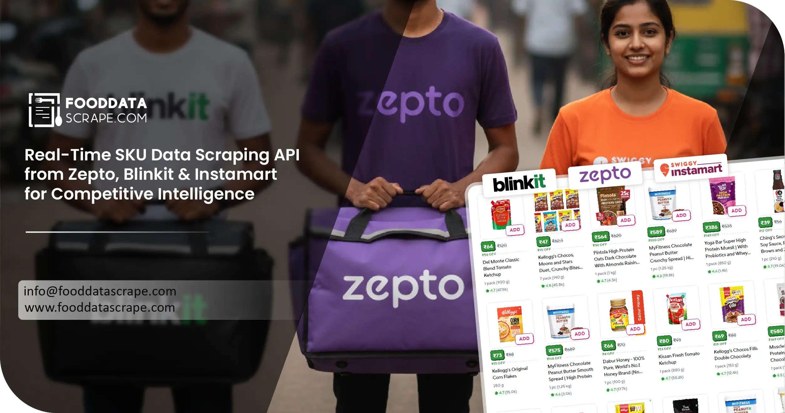 Zepto, Blinkit & Instamart Real-Time SKU India